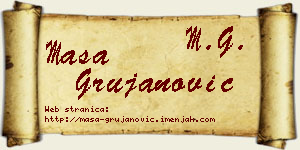 Maša Grujanović vizit kartica